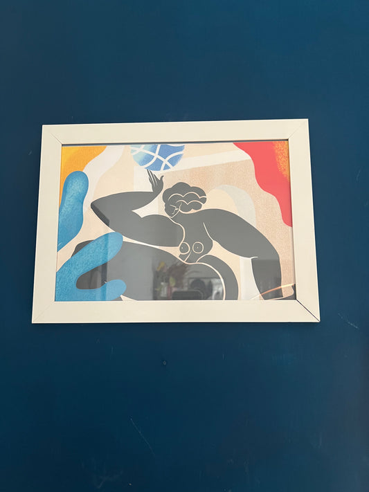 Quadro con Acquerello Originale – Cornice con Vetro